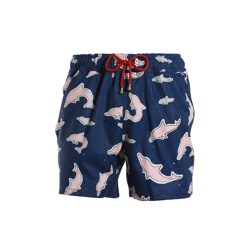 Mazu Resortwear Classic Swim Shorts | Tai O | Pink Dolphin Design