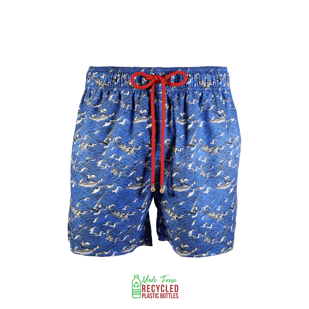 G.O.D Collaboration | Asian Surfing | Men's Swim Shorts & Trunks | Made From Recycled Plastic Bottles