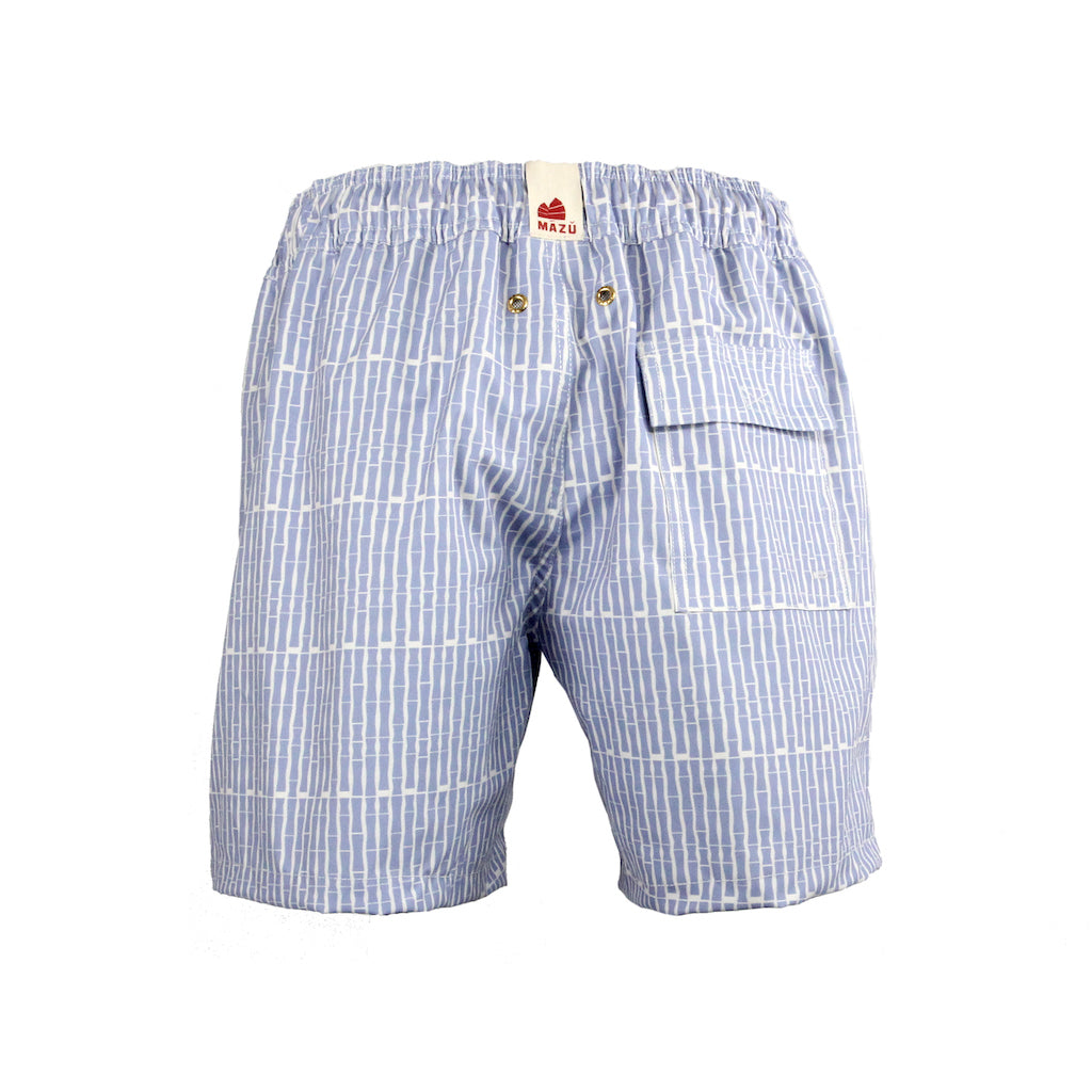 Mazu Resortwear Classic Swim Shorts | Yangshuo | Bamboo Pinstripe Design