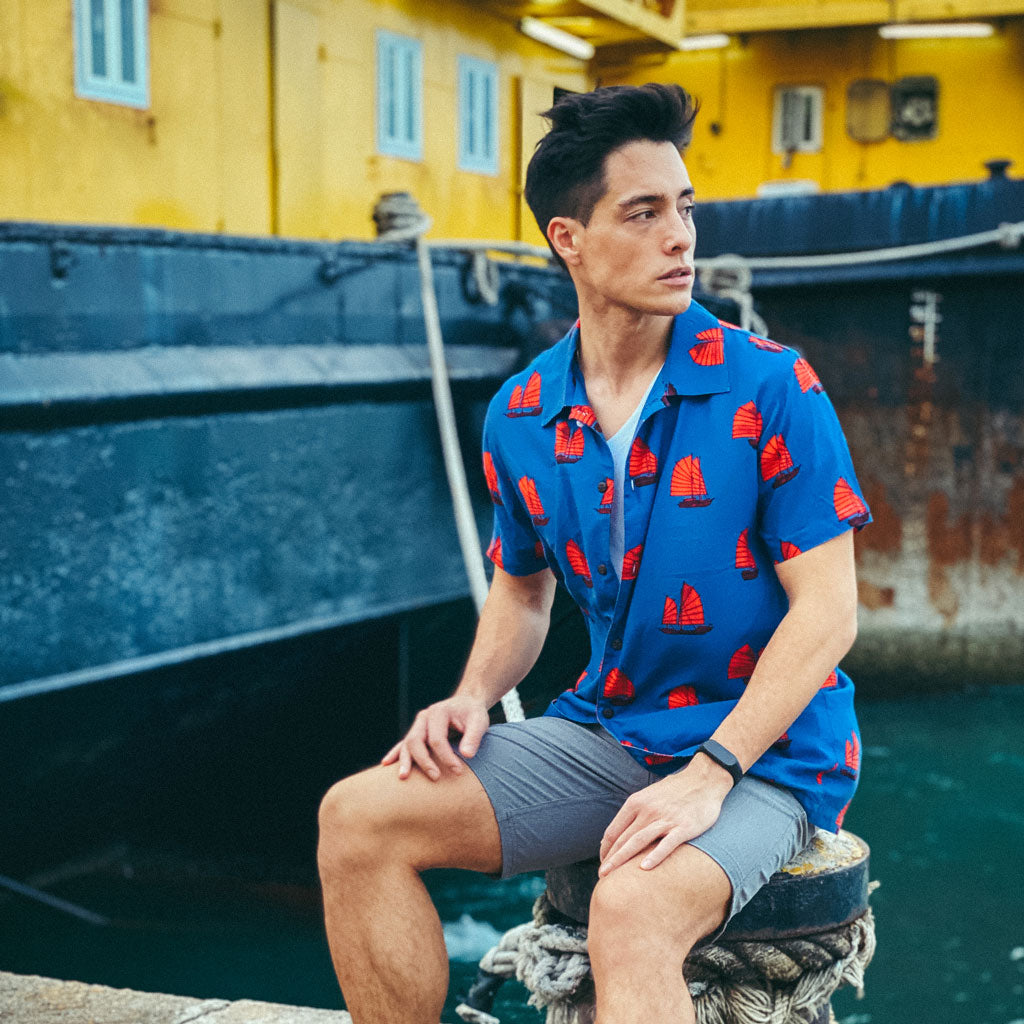 Junk Boat Asian Hawaiian Shirt 