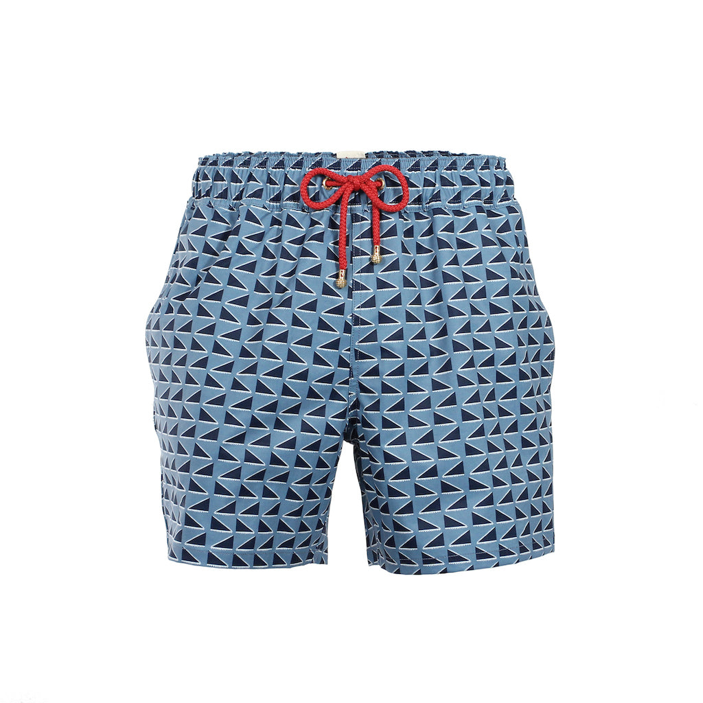 Mazu Resortwear Classic Swim Shorts | Qing Dynasty | Flag Design