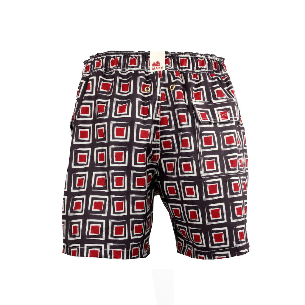 Mazu Resortwear 5" Classic Swim Shorts | Fuzhou Mosaic | Asian Mosaic Design