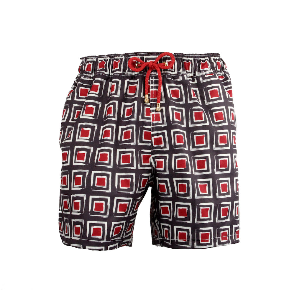 Mazu Resortwear 5" Classic Swim Shorts | Fuzhou Mosaic | Asian Mosaic Design