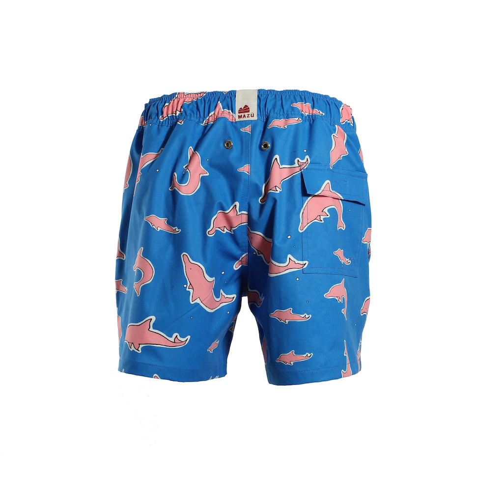 Mazu Resortwear Classic Swim Shorts | Ringo | Pink Dolphin Design