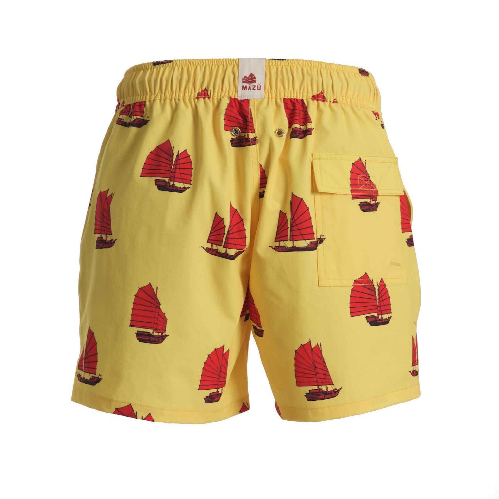 Mazu Resortwear Classic Swim Shorts | Junk Sunrise | Junk Boat Design