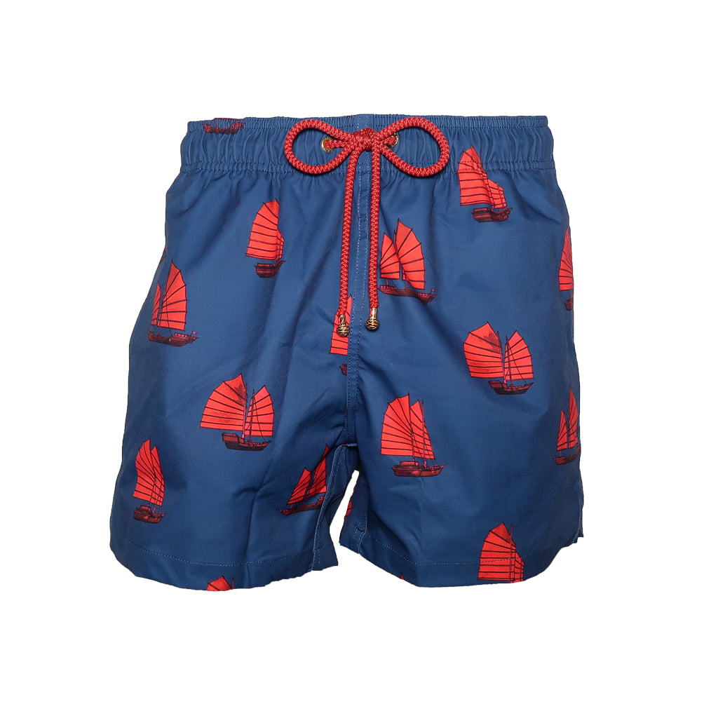 Junk Boat Twilight - Classic 5" Swim Shorts for Men | Mazu Resortwear