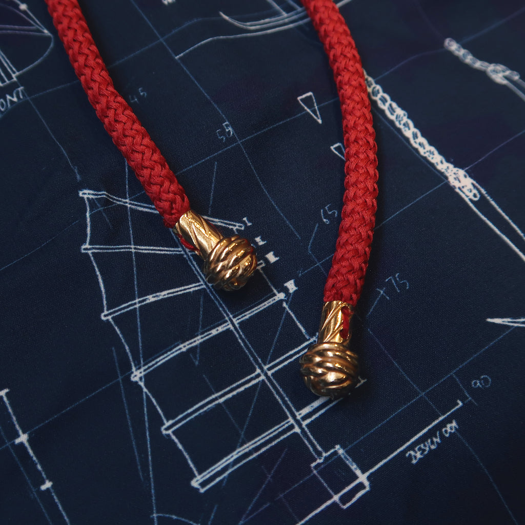 Handcrafted Monkey Fist Knot Aglets Inspired by Mazu (goddess of the sea)