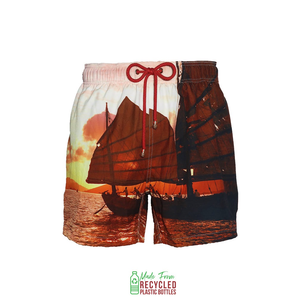 Lei Yue Mun | Men's Swim Shorts & Trunks | Made From Recycled Plastic Bottles | Keith Macgregor