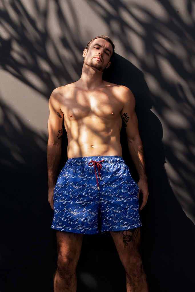 G.O.D Collaboration | Asian Surfing | Men's Swim Shorts & Trunks | Made From Recycled Plastic Bottles