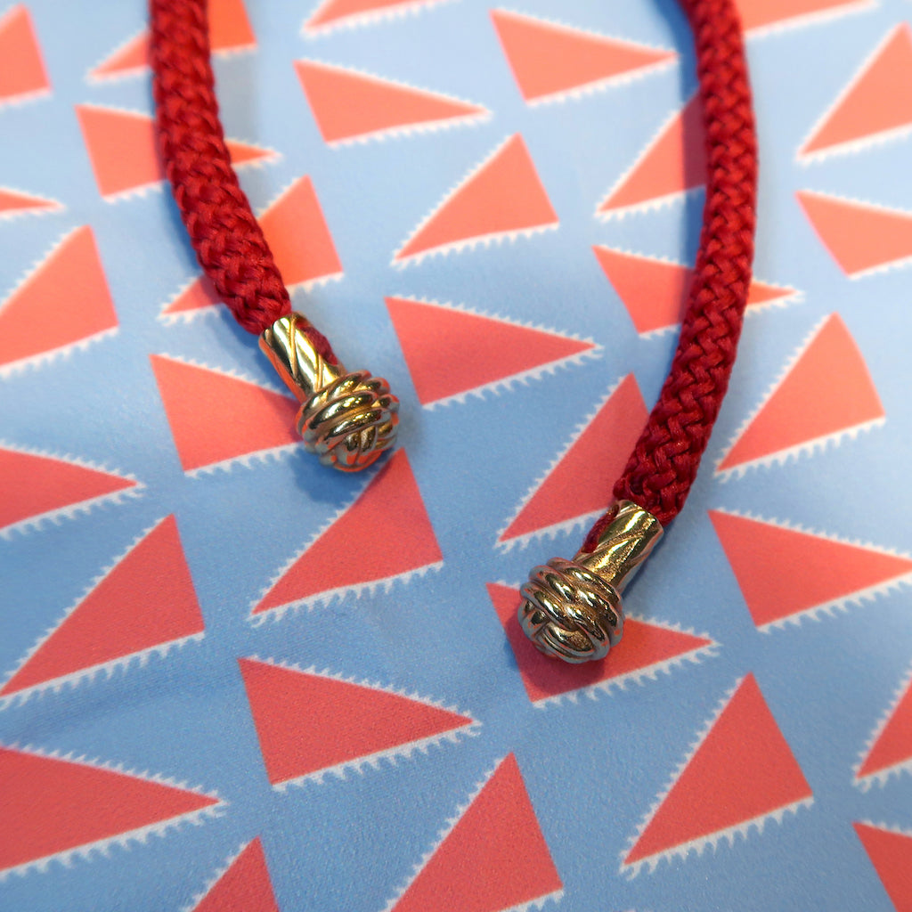 Handcrafted Monkey Fist Knot Aglets Inspired by Mazu (goddess of the sea)