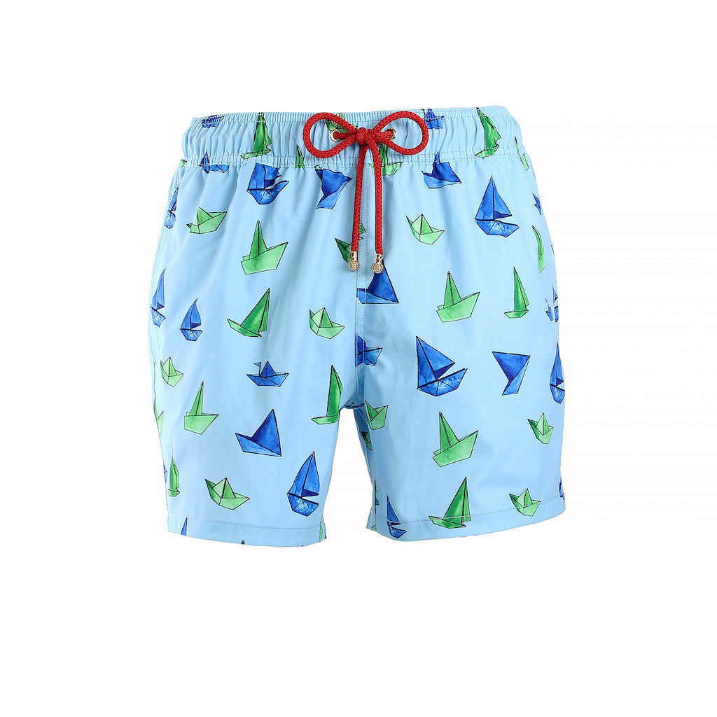 Mazu Resortwear Classic Swim Shorts | Ori | Origami Boat Design
