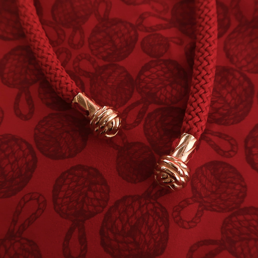 Handcrafted Monkey Fist Knot Aglets Inspired by Mazu (goddess of the sea)