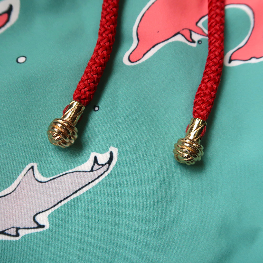 Handcrafted Gold Monkey Fist Knot Aglets Inspired by Mazu (goddess of the sea).