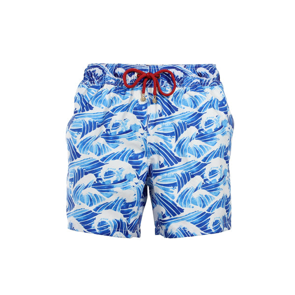 Ocean Waves - Classic 5" Swim Shorts for Men | Mazu Resortwear