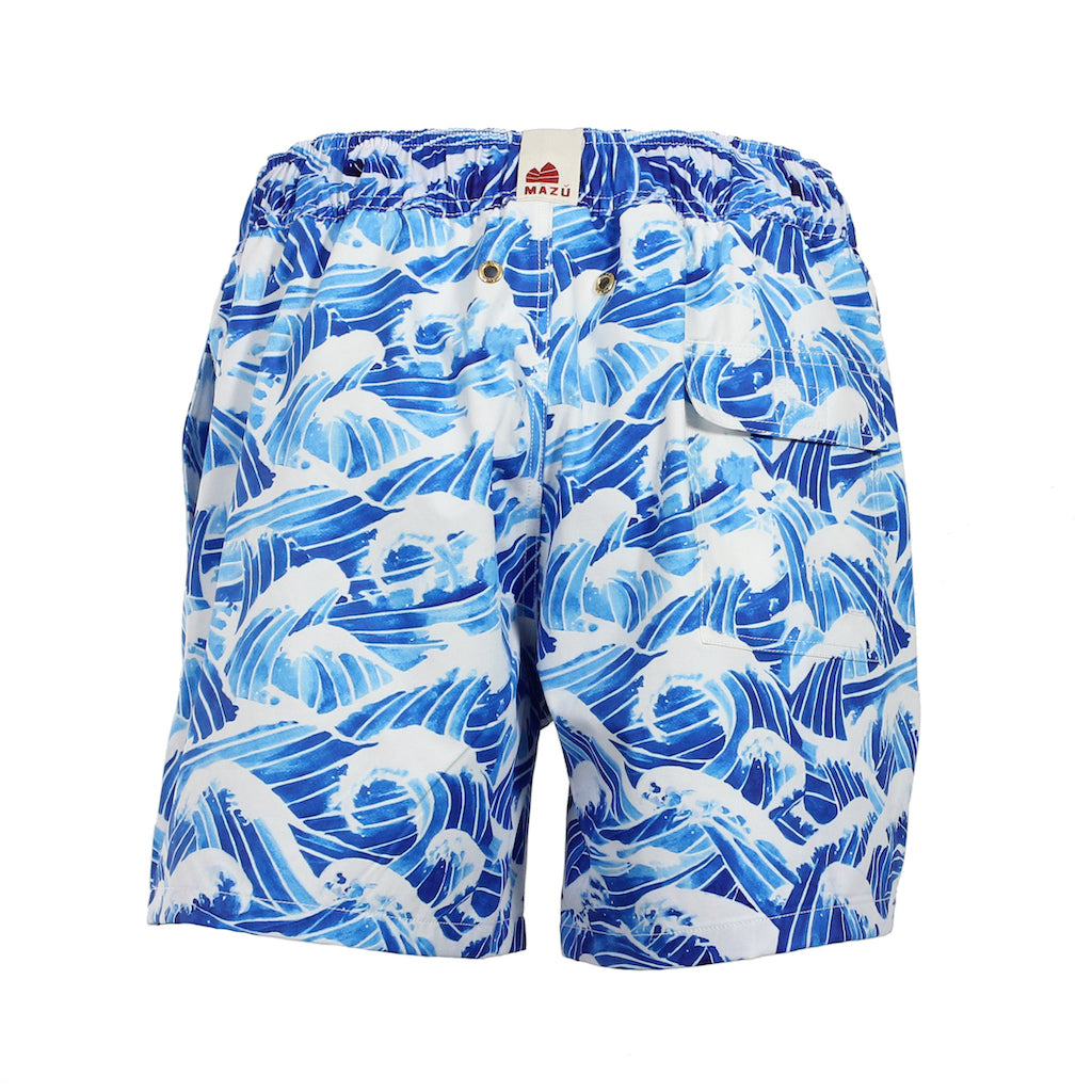 Ocean Waves - Classic 5" Swim Shorts for Men | Mazu Resortwear